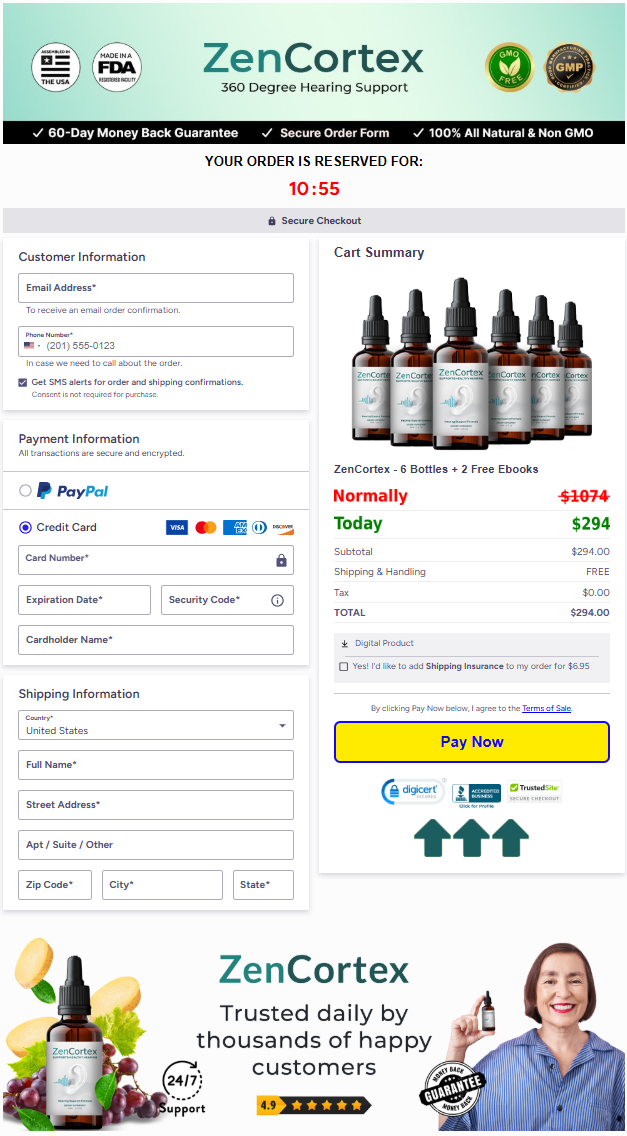 buy zencortex supplement tinnitus relief